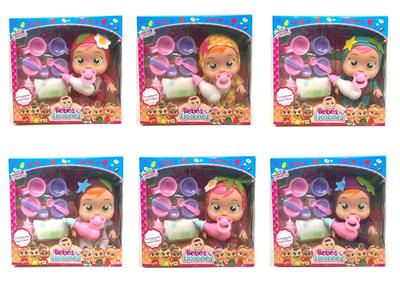 最新款14寸搪胶哭泣娃娃带四声音乐cry Babies-Tutti Fritti水果系列带流眼泪功能，带吸水奶瓶，带奶嘴  带吸塑配件 - OBL10044485