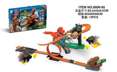 带英文IC声音恐龙轨道车
（配8款滑行动物车；包3*AG13） - OBL10044629