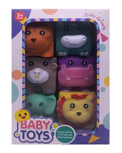 益智方形动物叠叠乐，戏水，BB哨，发声，搪胶软胶产品
 - OBL10051374