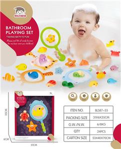 鲨鱼网捞配搪塑动物 - OBL10054114