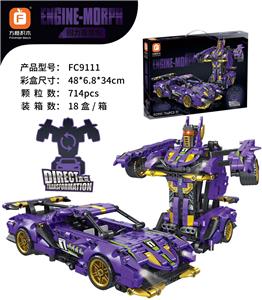回力直变车-紫  714PCS - OBL10064922