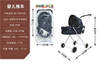 纯黑色牛仔布推车 - OBL10068313