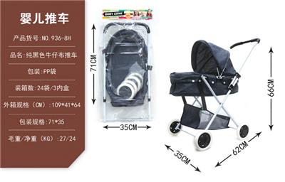 纯黑色牛仔布推车 - OBL10068316