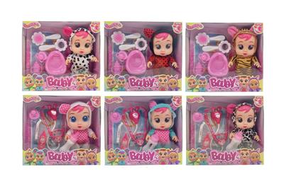 最新款10寸搪胶哭泣娃娃带四声音乐cry Babies-Tutti Fritti带流眼泪功能，带吸水奶瓶，带奶嘴  带吸塑配件 - OBL10071064