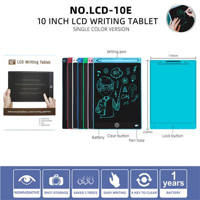 10寸Z型黑色面贴商务款单色屏LCD液晶写字板画板带屏幕锁 - OBL10074616