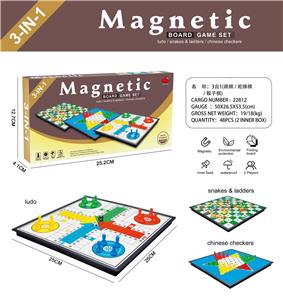 3合1（折叠磁性跳棋/蛇梯棋/骰子棋） - OBL10074685