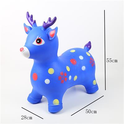 LARGE PAINTED INFLATABLE JUMPING DEER WITH POINTED EARS - OBL10078435
