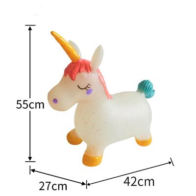 LARGE PAINTED INFLATABLE CRYSTAL UNICORN - OBL10078437