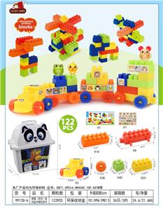 熊猫（实色）收纳盒中颗粒积木122PCS - OBL10079079