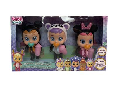 5.5寸实身会流眼泪哭泣娃娃（3只装） - OBL10079562