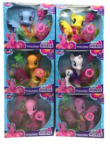 搪胶马宝丽带灯光音乐带梳子带行李箱六款混装 - OBL10079738