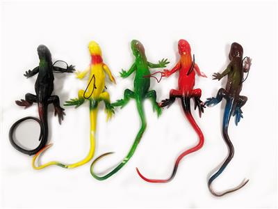 中袋20只大号软胶蜥蜴带绳 - OBL10080790