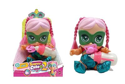 14寸搪胶带七彩灯光音乐fangeek super cute超级英雄可爱宝宝、DC宝宝带吸水喷水功能带奶瓶奶嘴 - OBL10081091