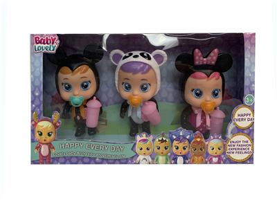 5.5寸实身会流眼泪哭泣娃娃（3只装） - OBL10083141