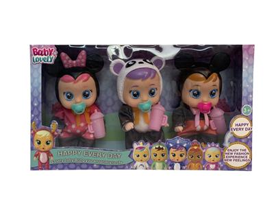 6.5寸实身会流眼泪哭泣娃娃（3只装） - OBL10083142