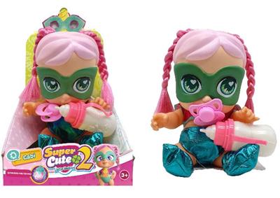 14寸搪胶带七彩灯光音乐fangeek super cute超级英雄可爱宝宝、DC宝宝带吸水喷水功能带奶瓶奶嘴 - OBL10085034