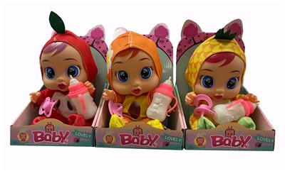 水果系列14寸搪胶哭泣娃娃带四声音乐cry Babies-Tutti Fritti带流眼泪功能，带吸水奶瓶，带奶嘴  。 - OBL10085062