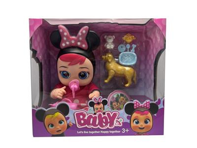 18寸搪胶哭泣娃娃带四声音乐cry Babies-Tutti Fritti带流眼泪功能、奶嘴、奶瓶、小熊吸塑配件 - OBL10086889