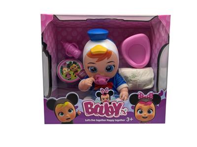 18寸搪胶哭泣娃娃带四声音乐cry Babies-Tutti Fritti带流眼泪功能、奶嘴、奶瓶、尿片、尿盆配件 - OBL10086898