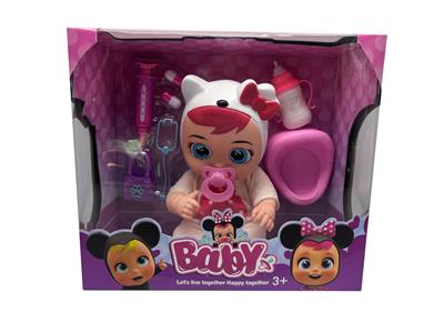 18寸搪胶哭泣娃娃带四声音乐cry Babies-Tutti Fritti带流眼泪功能、奶嘴、奶瓶、尿盆、听诊器吸塑配件 - OBL10086901