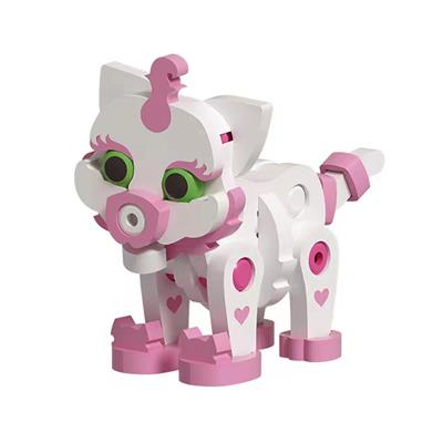 3D立体EVA拼装积木-白猫（51PCS） - OBL10087339