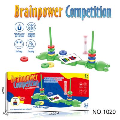 儿童过家家青蛙磁力片盘玩具 桌面游戏叠叠乐沙漏卡牌盒装 - OBL10091549