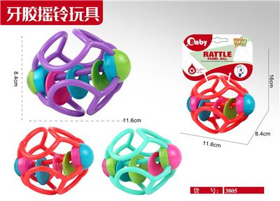 牙胶摇铃（3色混装） - OBL10094849