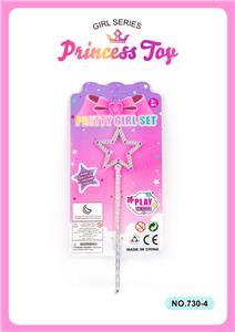 公主仙女棒魔棒电镀皇冠饰品宝石水晶装扮过家家新款DIY套装 - OBL10095564