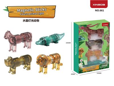 (GCC)水晶灯光动物(磁力棒系列)(12PCS) - OBL10097126