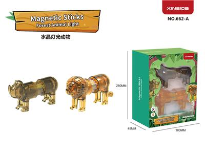 (GCC)水晶灯光动物(磁力棒系列)(6PCS) - OBL10097127
