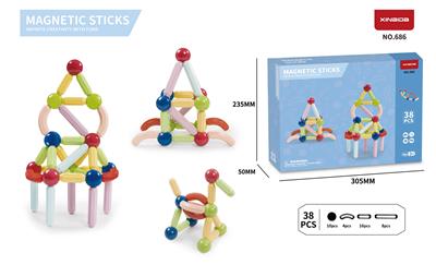 (GCC)实色智慧磁力棒（小尺寸) (38PCS) - OBL10097137