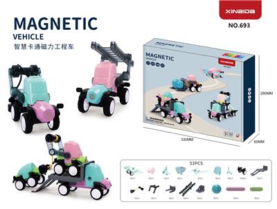 (GCC)智慧卡通磁力工程车（磁力棒系列) (53PCS) - OBL10097142