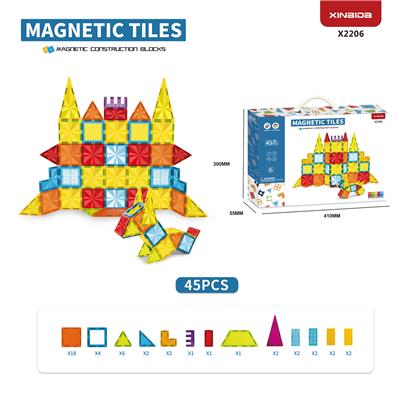 钻石纹大磁力砖(45PCS) - OBL10097195