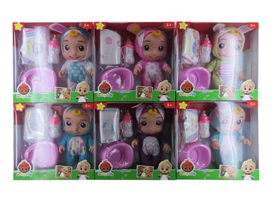 10寸开窗盒搪胶PVC肥童（带IC音乐加尿不湿和尿盆 奶瓶吸塑）COCOMELON超级宝贝娃娃 - OBL10101164