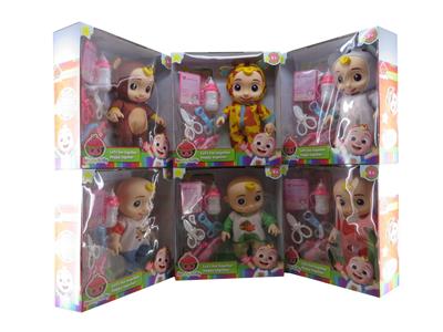 12寸开窗盒搪胶PVC肥童（带IC音乐加医具配件和奶瓶）Cocomelon超级宝贝娃娃 - OBL10101284