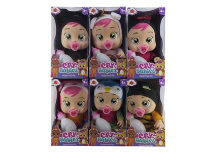 13寸开窗盒搪胶PVC肥童（带IC音乐可以喝水和流眼泪）哭泣娃娃 - OBL10101325