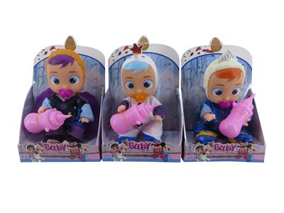 6寸单只装展示盒实身肥童（带音乐可以喝水流眼泪加配件）冰雪哭泣娃娃 - OBL10101331