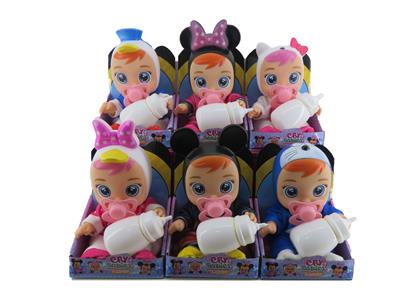 8寸单只装展示盒搪胶PVC（带IC音乐可以喝水流眼泪）哭泣娃娃 - OBL10101393