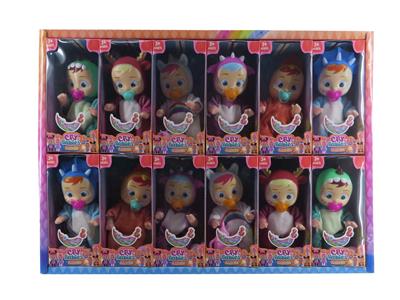 6寸24只装实身肥童（带音乐可以喝水流眼泪加动物和配件）哭泣娃娃 - OBL10101412