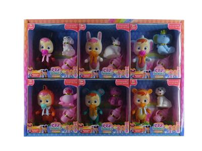 5寸12只装实身肥童（可以喝水流眼泪加动物和配件）哭泣娃娃 - OBL10101415