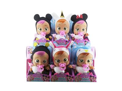 10寸展示盒搪胶PVC肥童（带IC音乐可以喝水流眼泪）哭泣娃娃 - OBL10101423