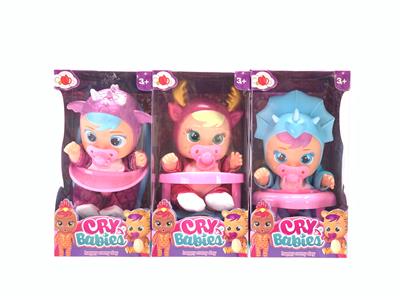 9寸开窗盒搪胶PVC（带IC音乐加配件可以喝水流眼泪）惊喜哭泣娃娃 - OBL10101462