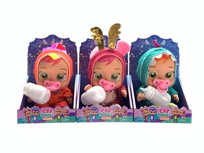 9寸展示盒搪胶PVC（带IC音乐可以喝水流眼泪）惊喜哭泣娃娃 - OBL10101468