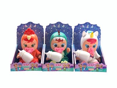 9寸展示盒搪胶PVC（带IC音乐可以喝水流眼泪）惊喜哭泣娃娃 - OBL10101469