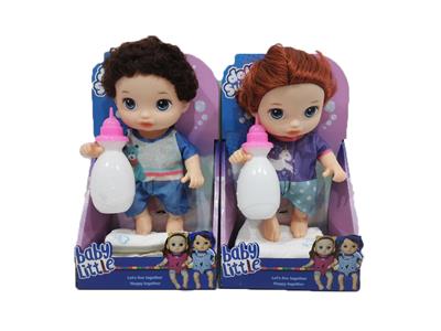 2款10寸全身搪胶孩之宝娃娃带IC（配奶瓶，尿裤，可喝水拉尿） - OBL10101516