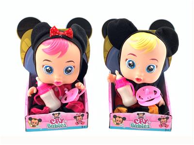 8寸哭泣娃娃带音乐，会流眼泪（米奇，米尼系列6款） - OBL10101558