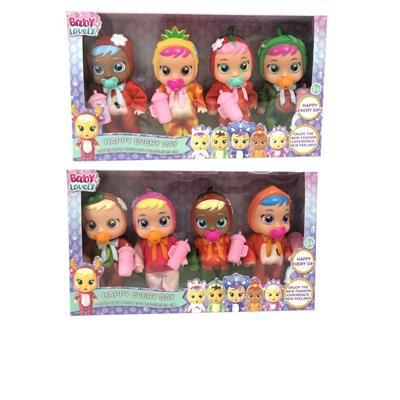 6寸开窗盒实身会流眼泪水果哭泣娃娃（4只装） - OBL10102802