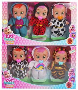 6寸搪胶实身会流眼泪哭泣娃娃两款混装 - OBL10102828