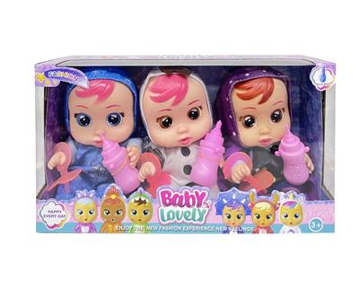 9寸开窗盒搪胶会流泪哭泣娃娃带四声IC（3只装） - OBL10104392