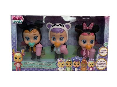 5.5寸实身会流眼泪哭泣娃娃（3只装） - OBL10104393